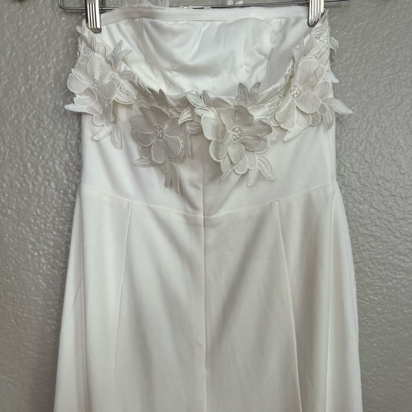 Love Garden Ivory 3D Floral Embroidered Strapless Maxi Dress - Picture 7 of 13